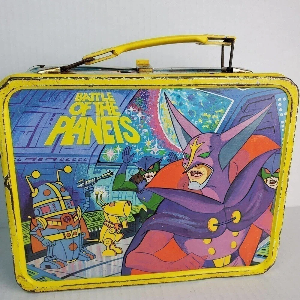 Battle Of The Planets Cartoon Superheros Vintage 70s Metal Lunchbox -No Thermos